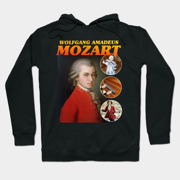 MOZART RAP TEE Wolfgang Amadeus Mozart Cool Vintage Retro 90's Graphic Band T-Shirt Hoodie by blueversion